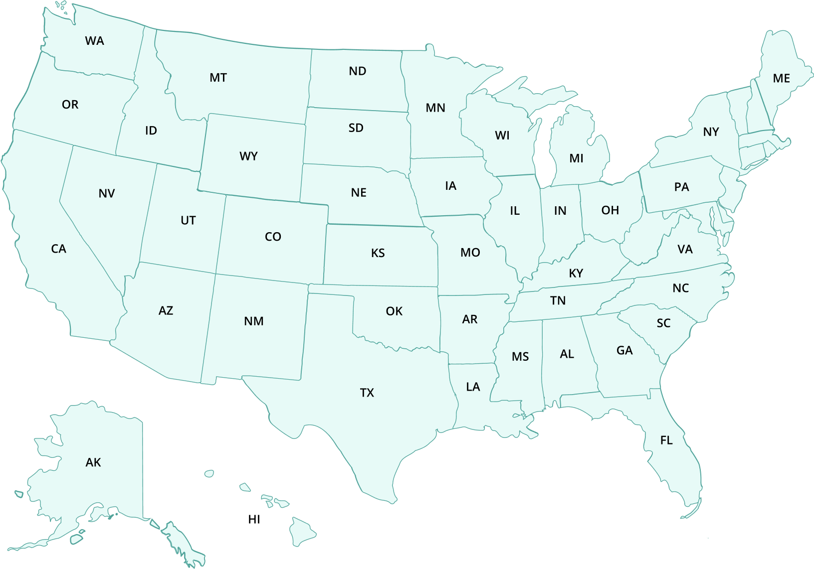 USA map.