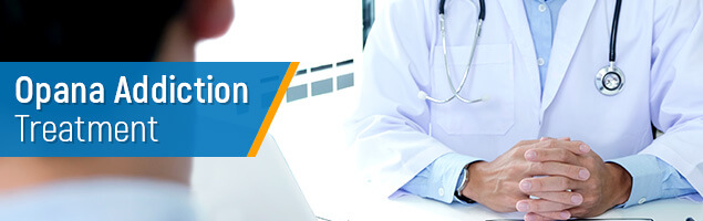 Opana addiction treatment concept image.