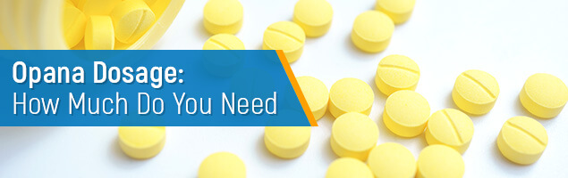 Opana dosage concept image.