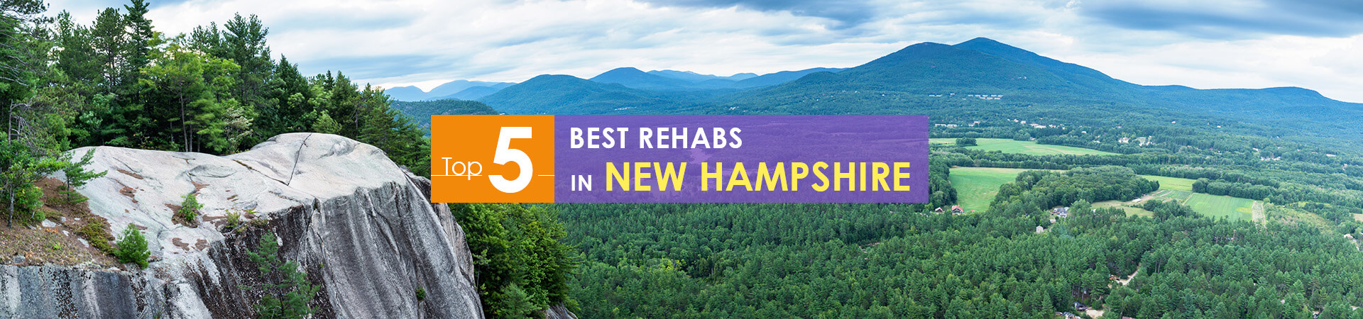 Catherdral laedge wite mountains panorama and top 5 in New Hampshire ehabs caption
