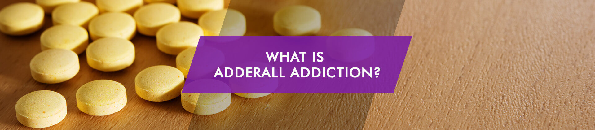 What is Adderall Addiction caption and orange pills on the table