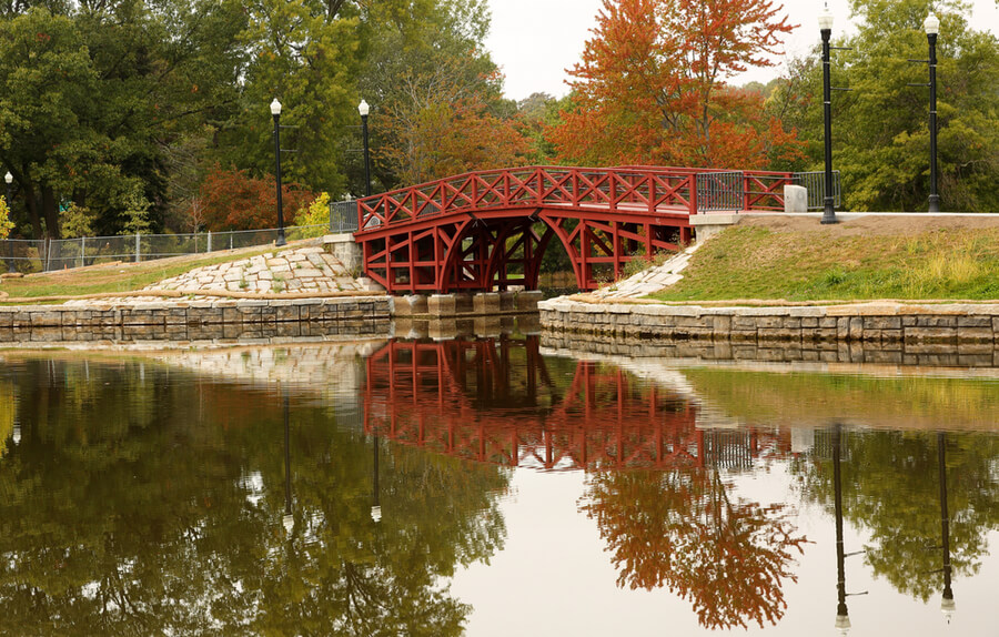 Elm Park in Worcester, Massachusetts