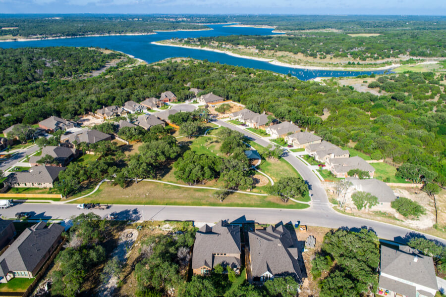 Lake view homes Georgetown , Texas