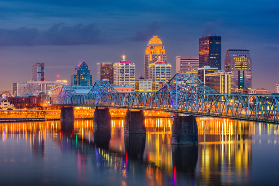 Louisville, Kentucky, USA downtown