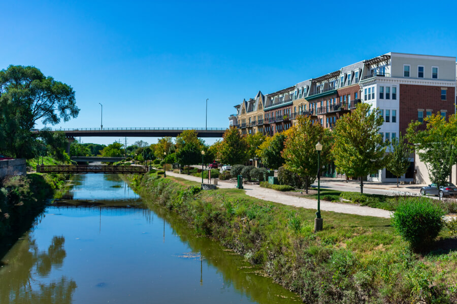 Canal in Lemont Illinois