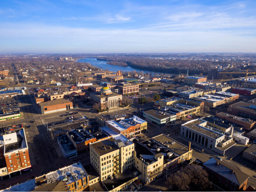Downtown Saint Cloud, Minnesota USA