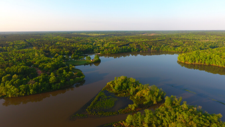 Heart Shaped Island on Lake Greenwood