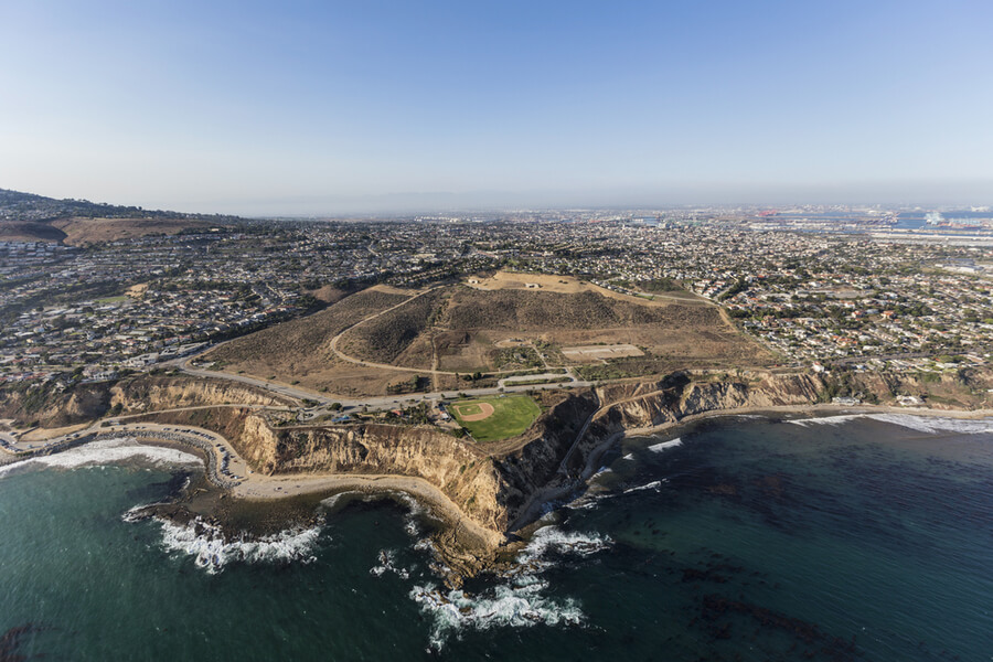 San Pedro coastline in Los Angeles, California
