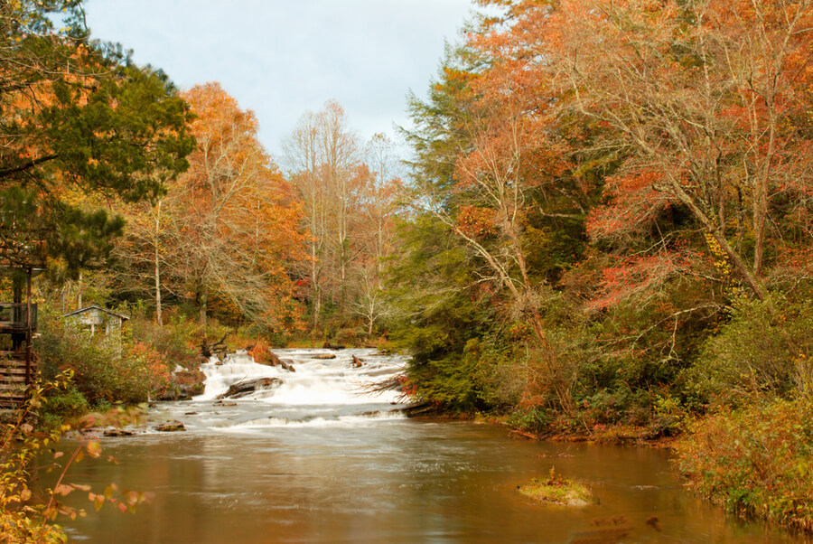 Soque River in Clarkesville Georgia USA