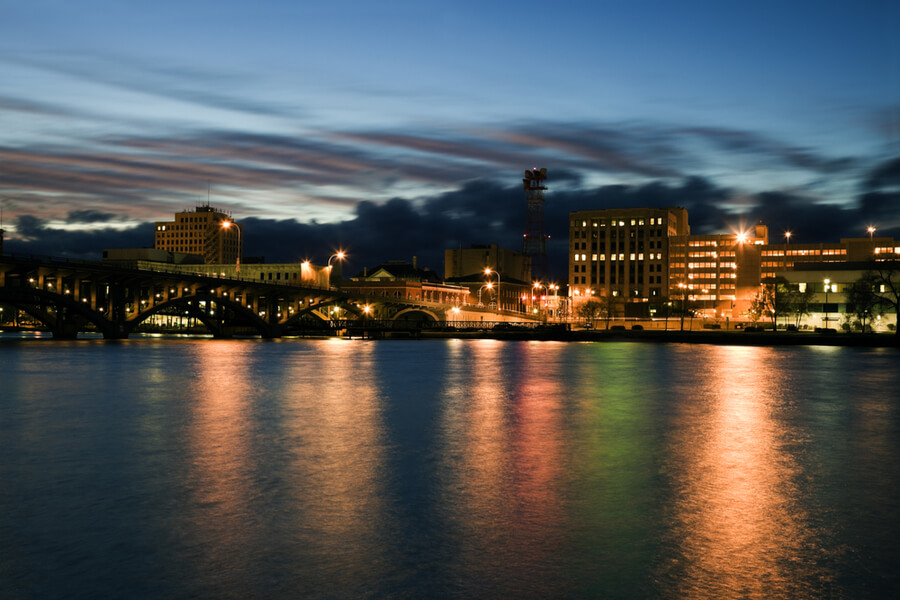Sunset in Rockford, Illinois
