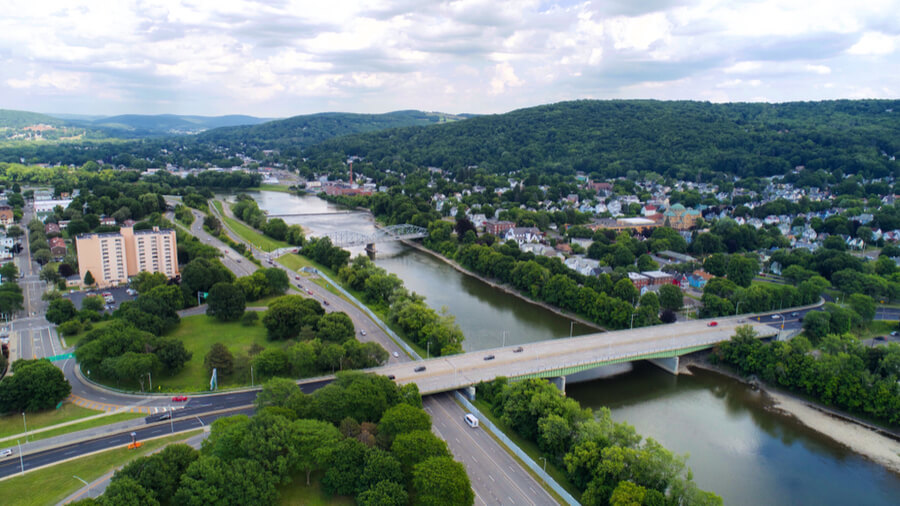 Binghamton, NY drone shots