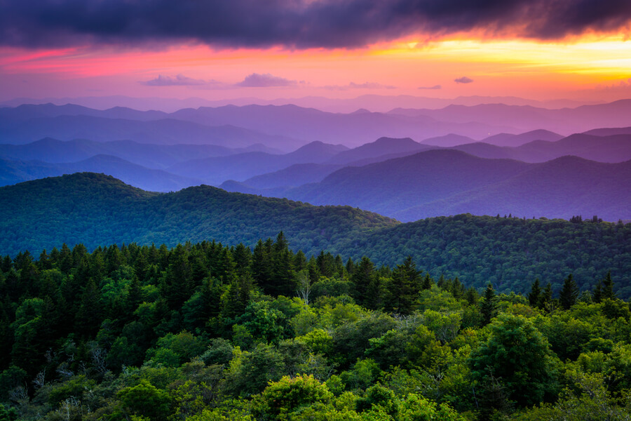 Blue Ridge Parkway in North Carolina