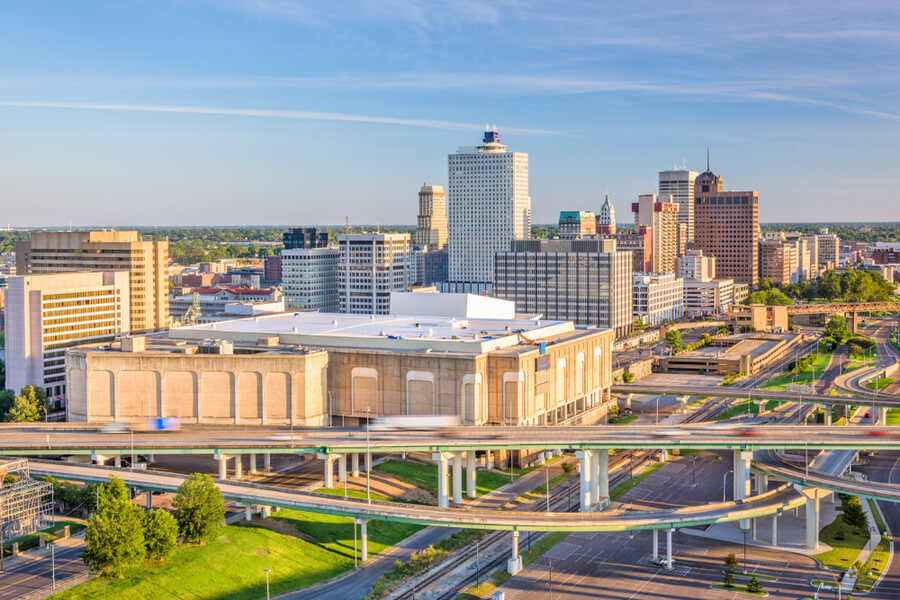 Memphis, Tennessee, USA downtown