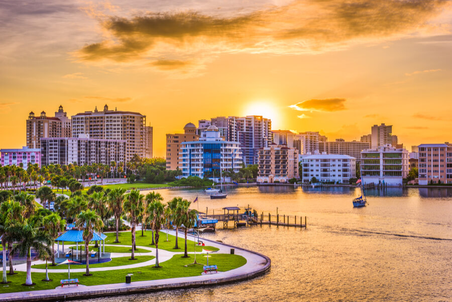 Sarasota, Florida, USA downtown