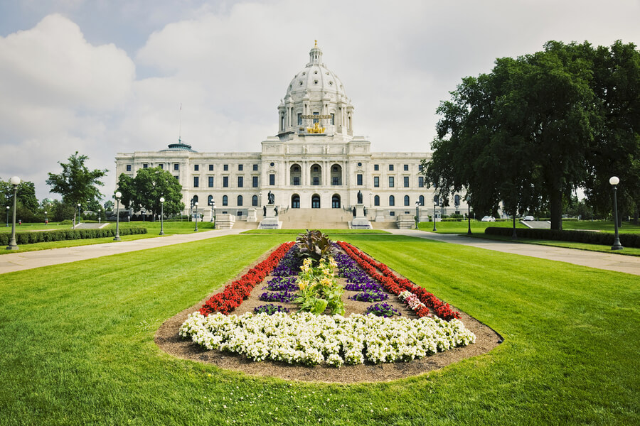 Skyline of St, Paul in Minnesota, USA