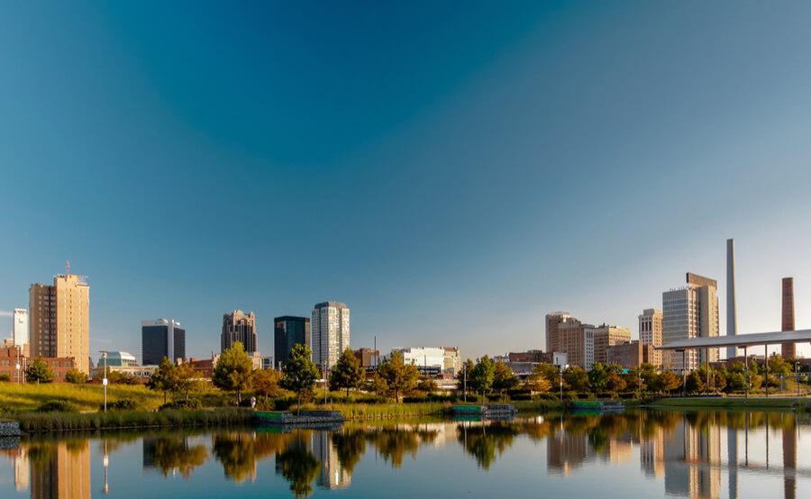 The historical Birmingham, Alabama Skyline