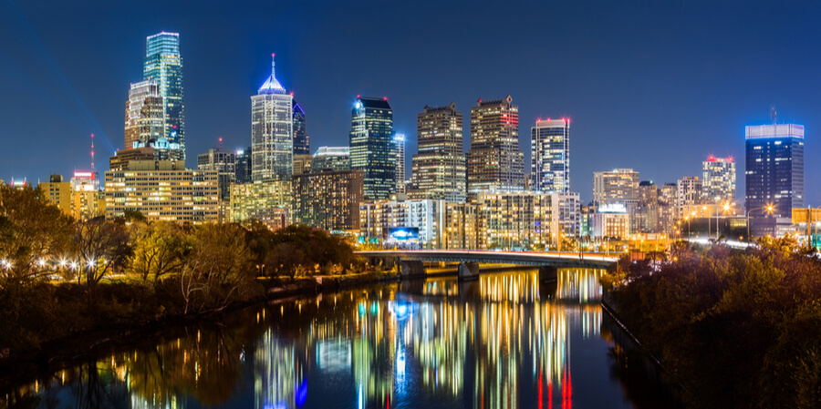 Philadelphia cityscape panorama