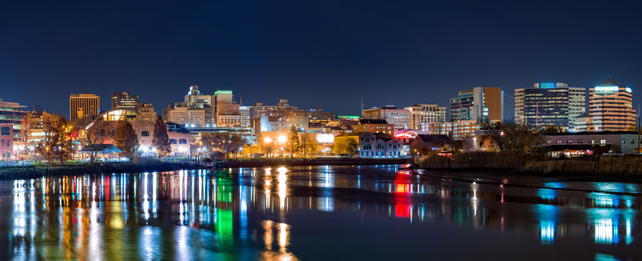 Wilmington skyline panorama