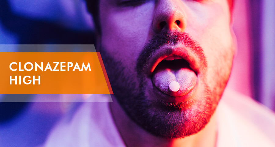 Clonazepam pill on the tongue
