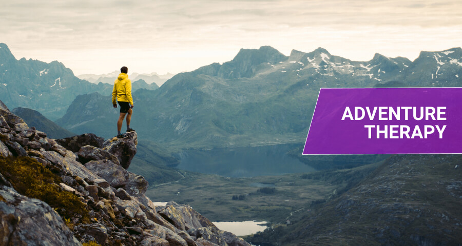 Man succeed in Adventure Therapy