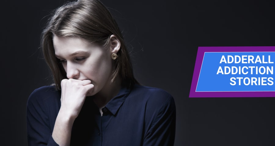 Adderall addicted woman depressed.