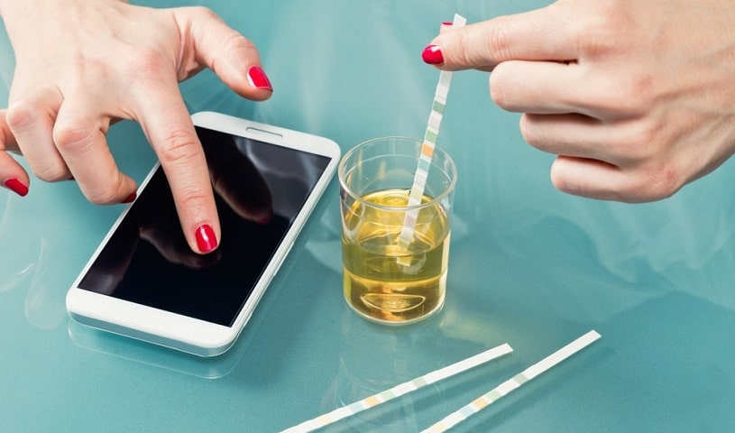 Urine drug test at home.