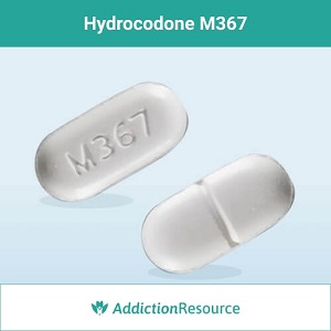 Hydrocodone M367 pill.