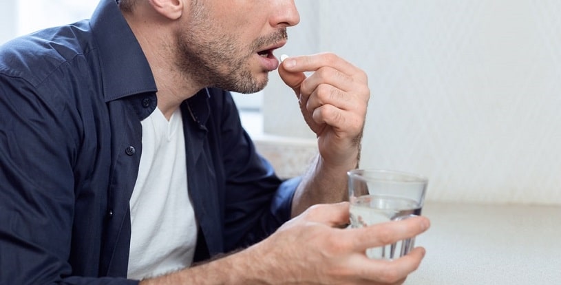 Man increases the codeine dose, takes more pills with water.