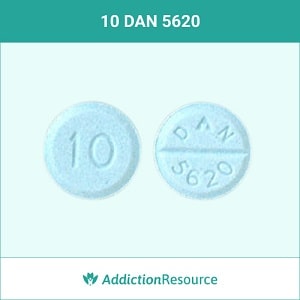 Dan 5620 blue diazepam pill.