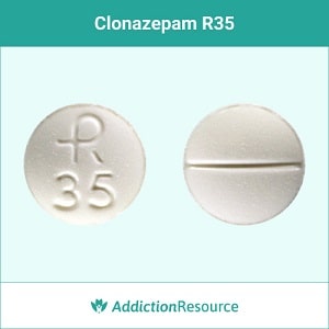 Clonazepam R35 pill.