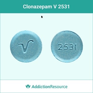Clonazepam V 2531 pill.