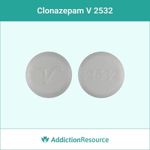 Clonazepam V 2532 pill.