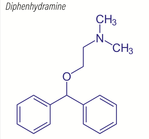 The molecule of Diphenhydramine