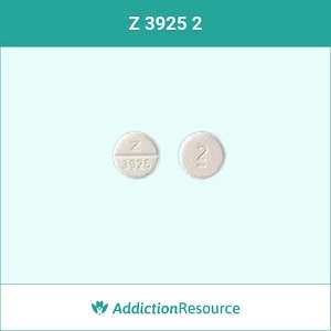 Z 3925 Valium pill.