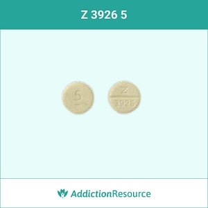 Valium pill with an imprint Z3926.