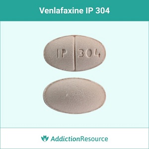 Venlafaxine IP 304 pill.