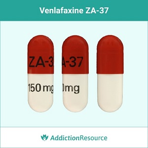 Venlafaxine ZA-37 pill.