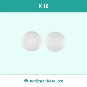 K 18 Oxycodone pill.