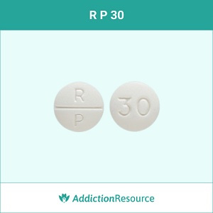 R P 30 oxycodone pill.