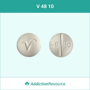 Oxycodone pill V 48 10.