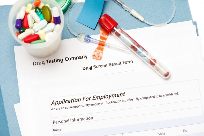 Pre-employment drug testing form.