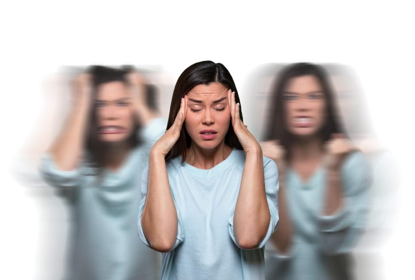 Woman is suffering from anxiety