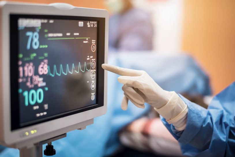 Electrocardiogram shows rapid heart rate