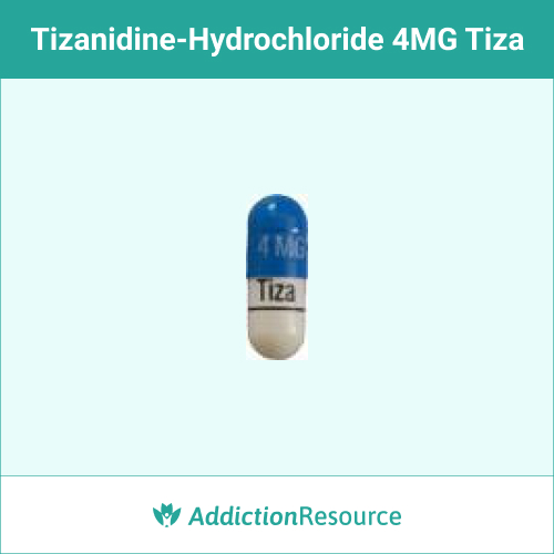 tizanidine blue and white 4 mg tiza capsule