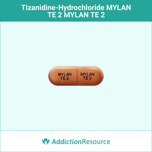 tizanidine-hydrochloride Orange MYLAN TE 2 capsule