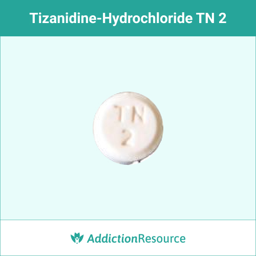 tizanidine-hydrochloride White TN 2 pill