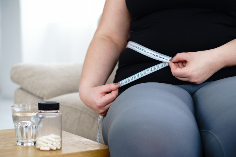A woman experiences Remeron weight gain symptoms.