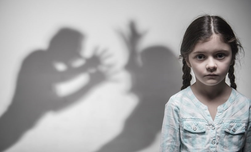 A child experiences domestic violence at home.