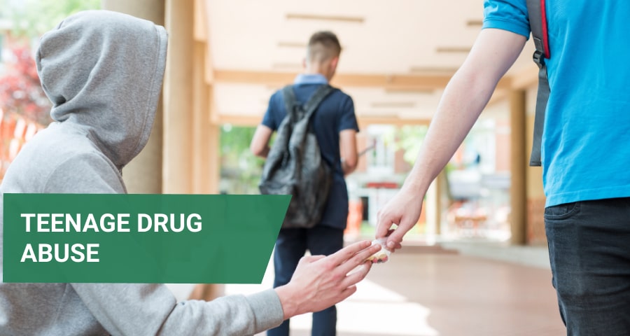 Teens abusing drugs.