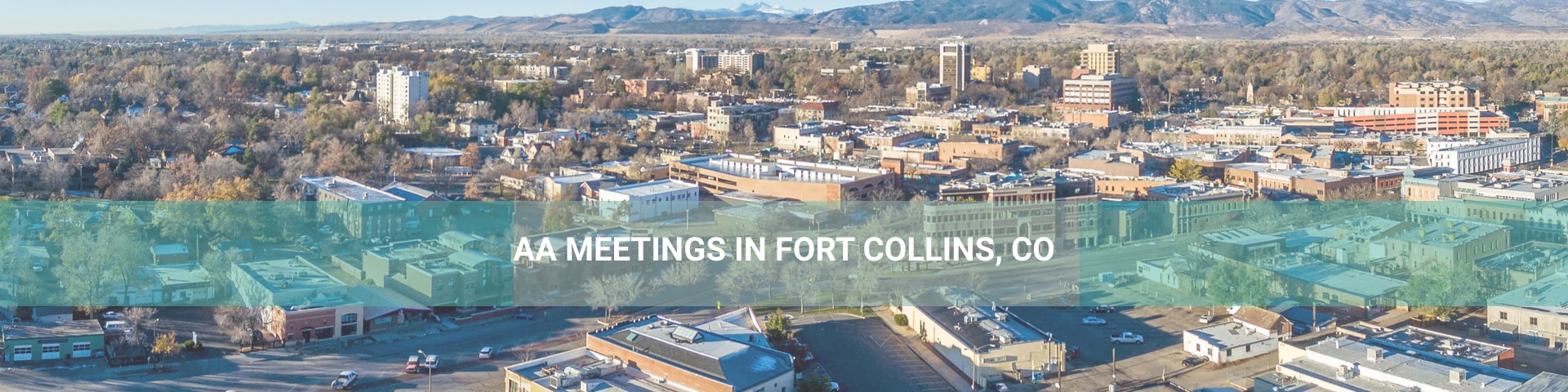 Fort Collins, Colorado city areal vew.